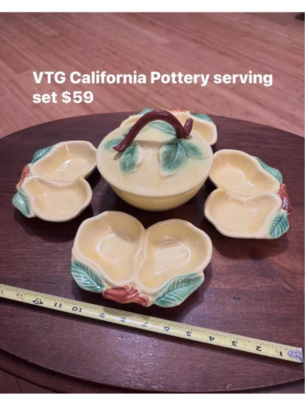 Vintage California Pottery serving set